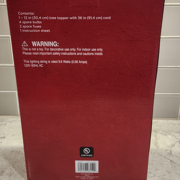 Ashland Christmas Noel Hispanic Latina Angel Warm White Light Tree Topper NWB - Picture 3 of 5